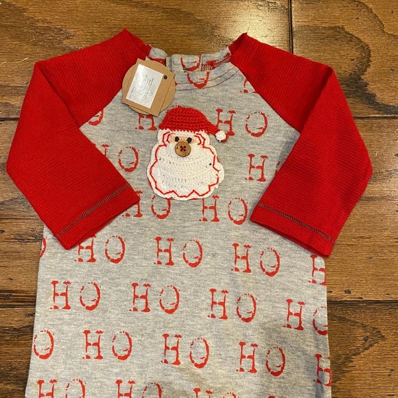 3-6M NWT Mud Pie Santa Crochet One-Piece Infant Outfit Unisex - Picture 2 of 3